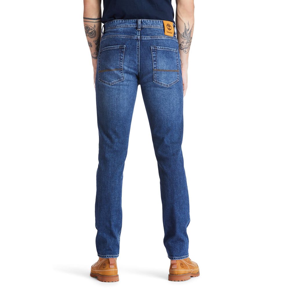 Pantaloni Timberland Barbati Albastri - Sargent Lake Slim Denim Jeans - Romania - VGNXPQ816